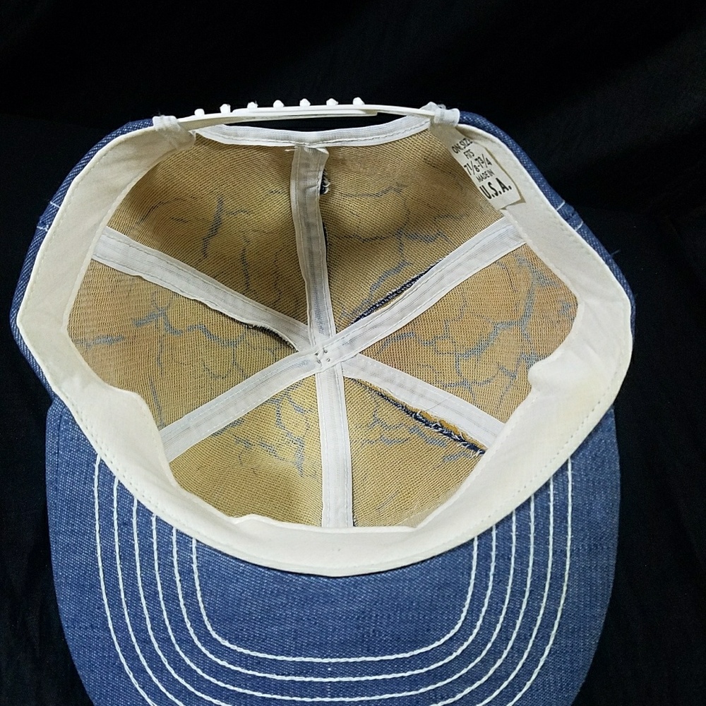 VTG Purnells Old Folks Country Sausage Hat Denim - Picture 7 of 8